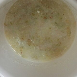 【離乳食初期～】玉ねぎときゅうりの豆乳スープ